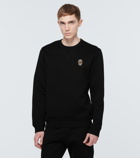 Alexander McQueen Crystal skull cotton-blend sweatshirt