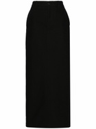 WARDROBE.NYC Black Straight-Cut Cotton Maxi Skirt