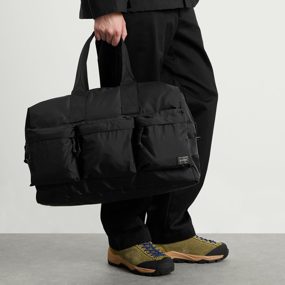 Porter-Yoshida & Co. Force 2-Way Duffle Bag in Black 