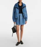 Loewe Leather-trimmed denim jacket