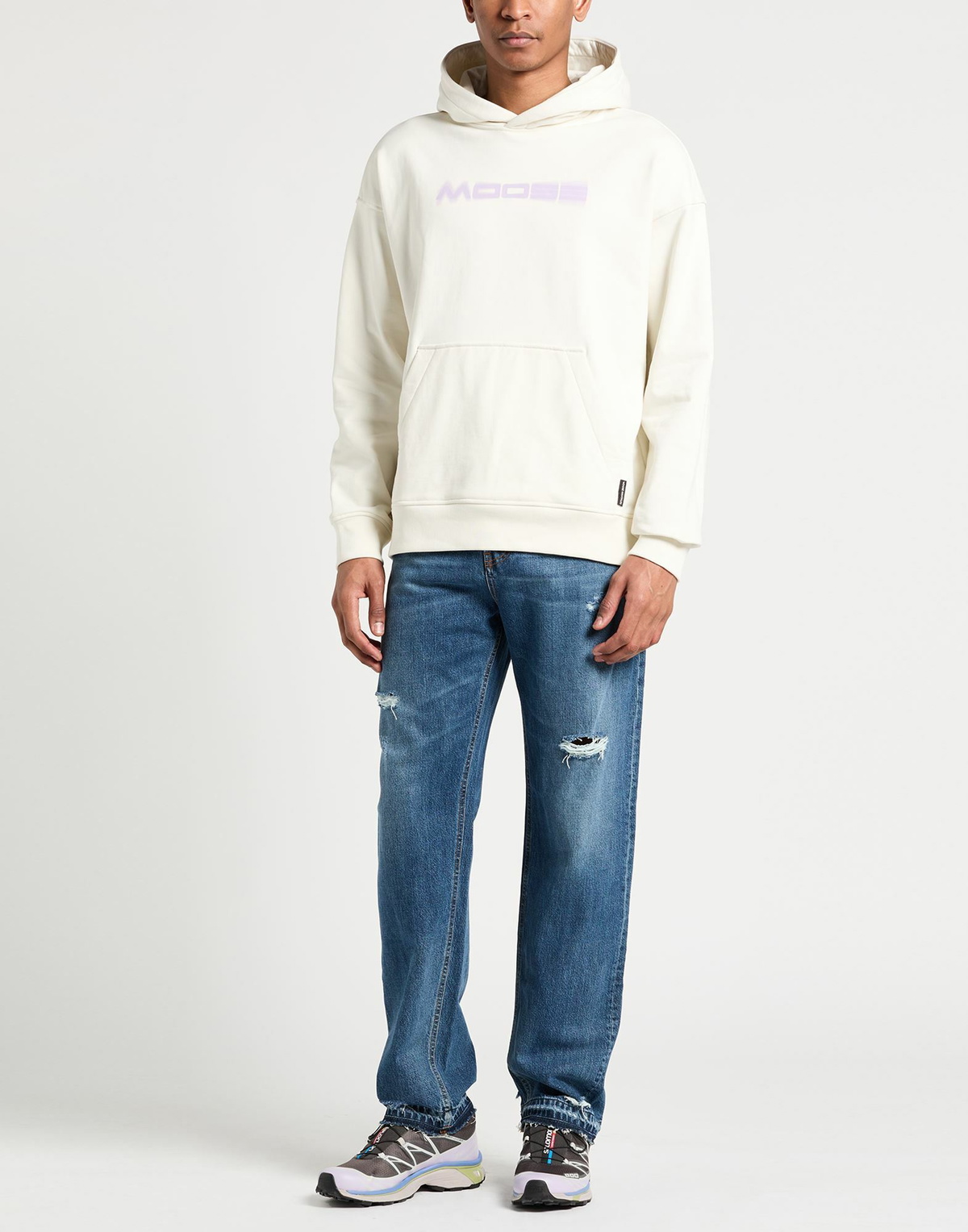 Moose Knuckles Mens Sweatshirt in Off white