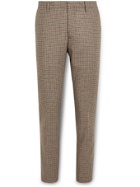 Tod's - Slim-Fit Houndstooth Wool-Blend Trousers - Brown