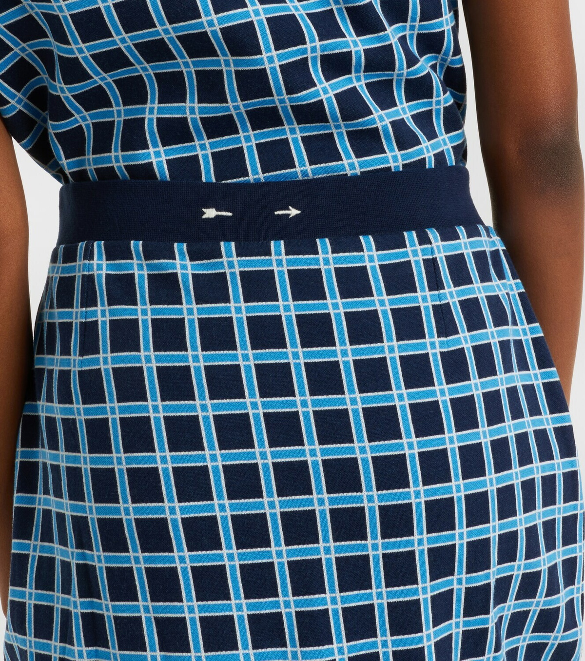 The Upside Clubhouse Reece checked cotton miniskirt