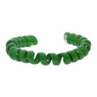 Bottega Veneta Green Coiled Cuff Bracelet