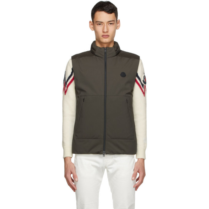 Photo: Moncler Khaki Down Skihist Vest