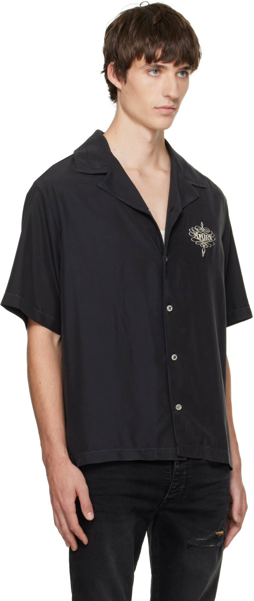 AMIRI Black 'AMIRI' Lasso Oversized Camp Shirt