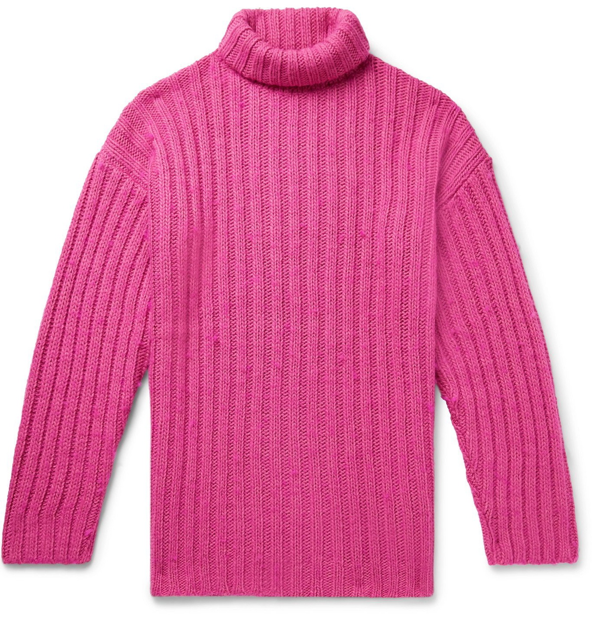 Our Legacy - Brushed Ribbed-Knit Rollneck Sweater - Pink Our Legacy