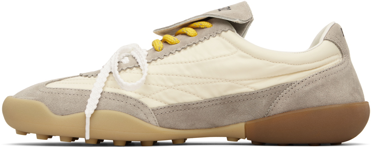 Dsquared2 Gray & Off-White Soccer Sneakers