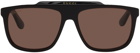Gucci Black & Red Rectangular Sunglasses