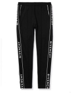 Givenchy - Slim-Fit Tapered Logo-Embroidered Tech-Jersey Track Pants - Black