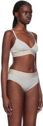 Versace Underwear Gray Greca Border Bralette