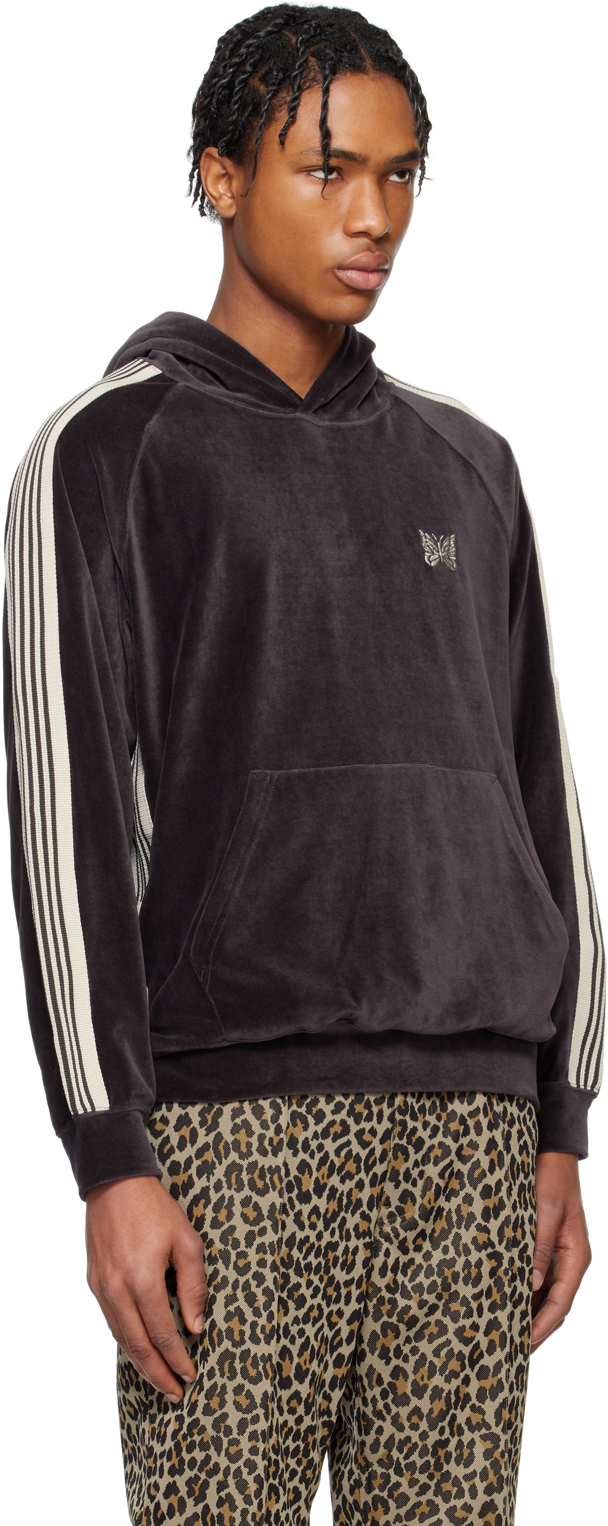NEEDLES Black Track Hoodie