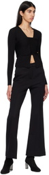 Recto Black Two-Way Cardigan