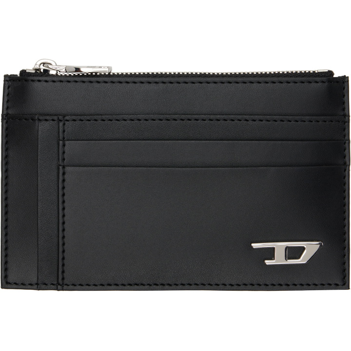 Photo: Diesel Black Zip Pocket Leather Card Holder