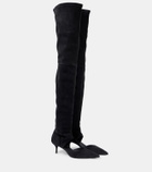 Alaïa Stretch 55 suede over-the-knee boots
