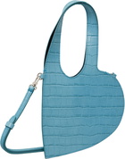 Coperni Blue Croco Mini Heart Tote