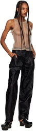 Eckhaus Latta Black Pleated Trousers