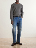 SAINT LAURENT - Cashmere and Wool-Blend Sweater - Gray