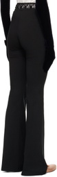 Pushbutton Black Panty Waist Lounge Pants