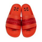 Off-White Red Industrial Slides