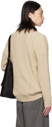 Barbour Beige Lowfen Cable-Knit Sweater