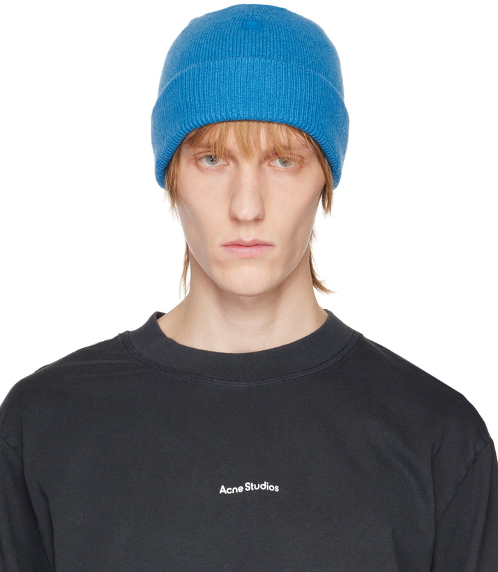 Photo: Acne Studios Blue Patch Beanie