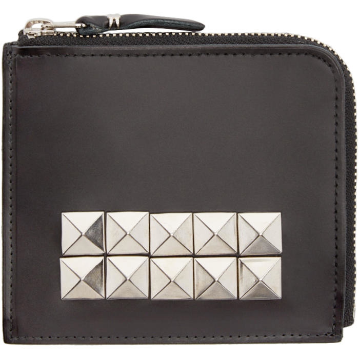 Photo: Comme des GarÃ§ons Wallets Black Leather Studded Wallet