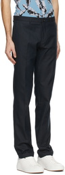 Boss Navy Lyocell Trousers