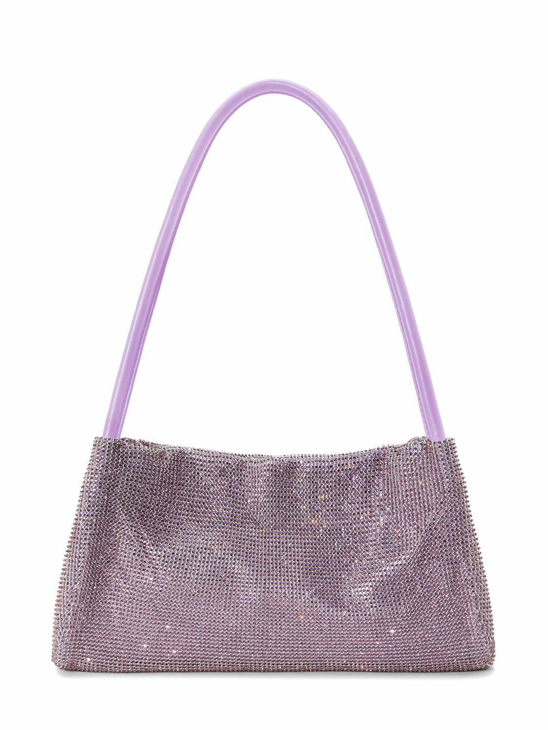 ショルダーバッグ・ポシェット STAUD 'Penny Crystal' shoulder bag STAUD Penny Vegan Leather-Trimmed Crystal-Embellished Mesh