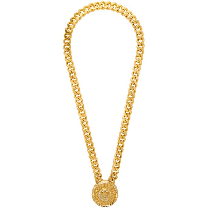Photo: Versace Gold Crystal Medusa Necklace
