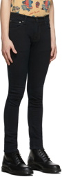 Nudie Jeans Black Tight Terry Jeans