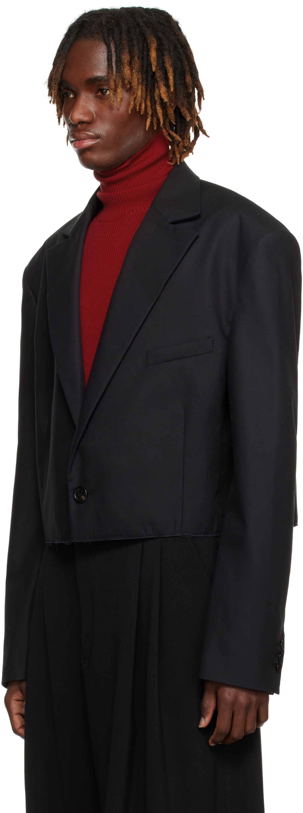 LU'U DAN Black Slashed Blazer