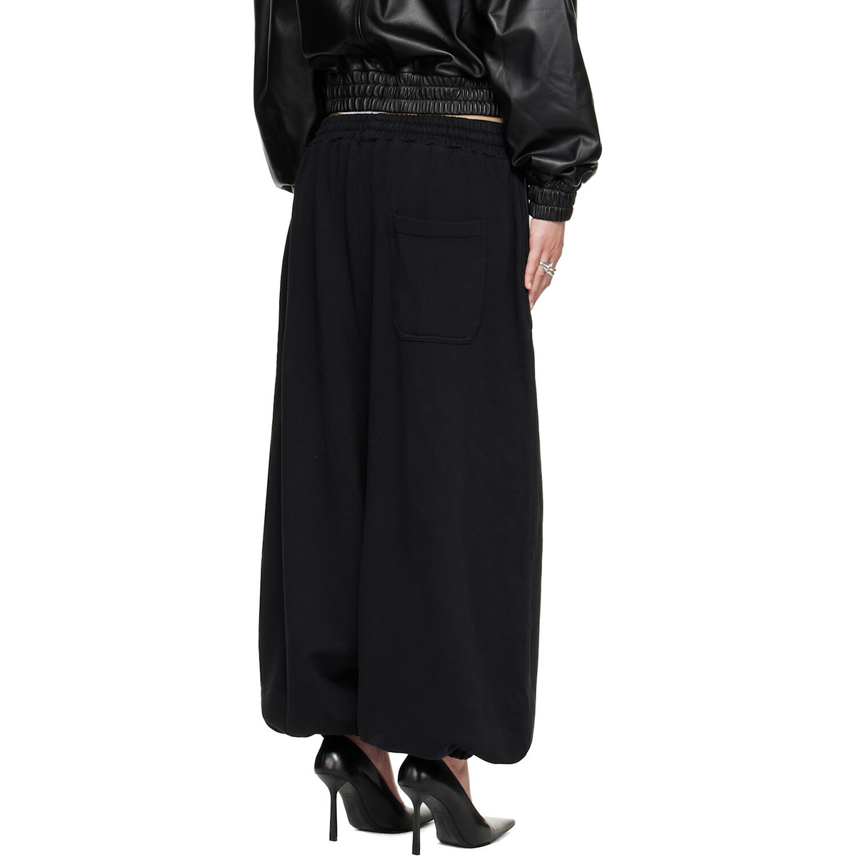 LU'U DAN Black Baggy Bontan Sweatpants