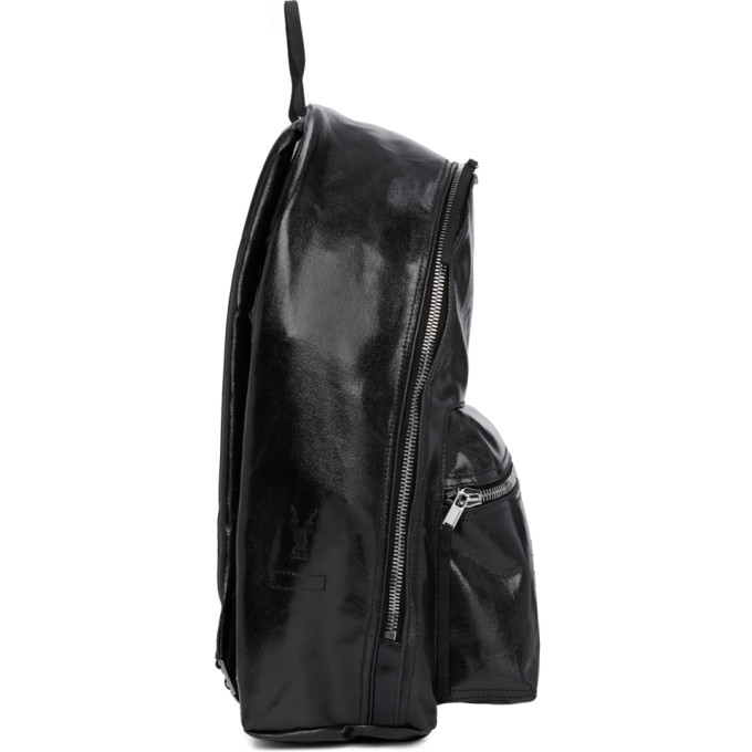 Rick Owens Drkshdw Black Coated Canvas Zaino Backpack Rick