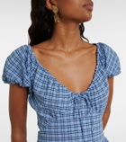 Faithfull Edessa checked cotton maxi dress