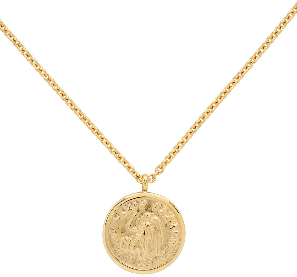Tom Wood Gold Angel Coin Pendant Necklace Tom Wood