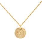 Tom Wood Gold Angel Coin Pendant Necklace