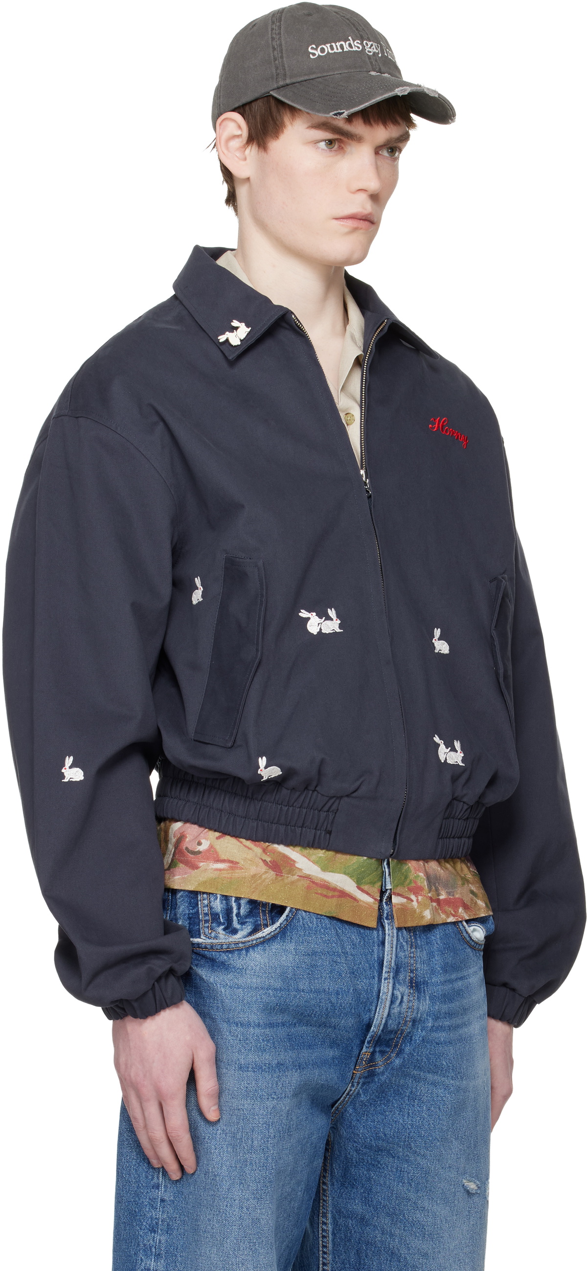 Carne Bollente Navy Hareington Horny Jacket