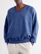 Maison Margiela - Washed Cotton-Jersey Sweatshirt - Blue