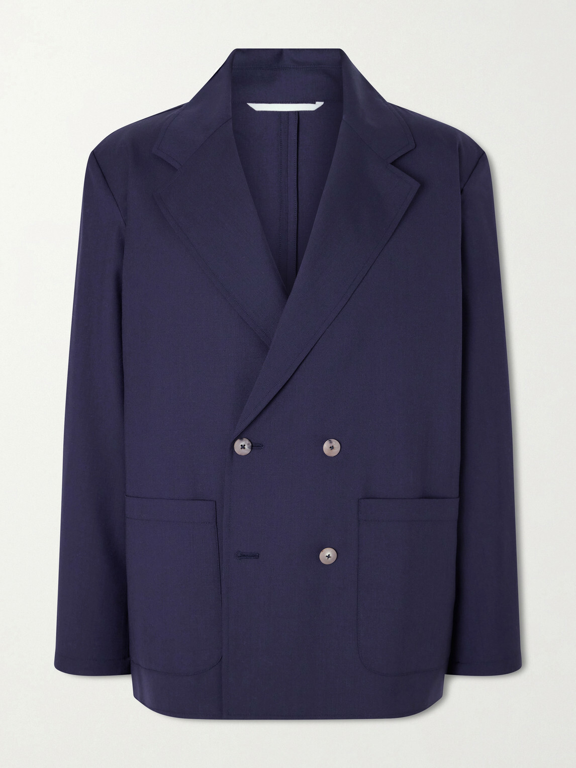 De Bonne Facture - Double-Breasted Wool Suit Jacket - Blue