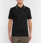 Hugo Boss - Contrast-Tipped Cotton-Jersey Polo Shirt - Men - Black