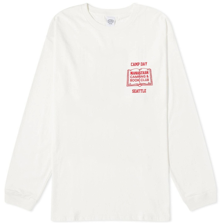 Photo: Manastash Men's Long Sleeve Book Club T-Shirt in Off White