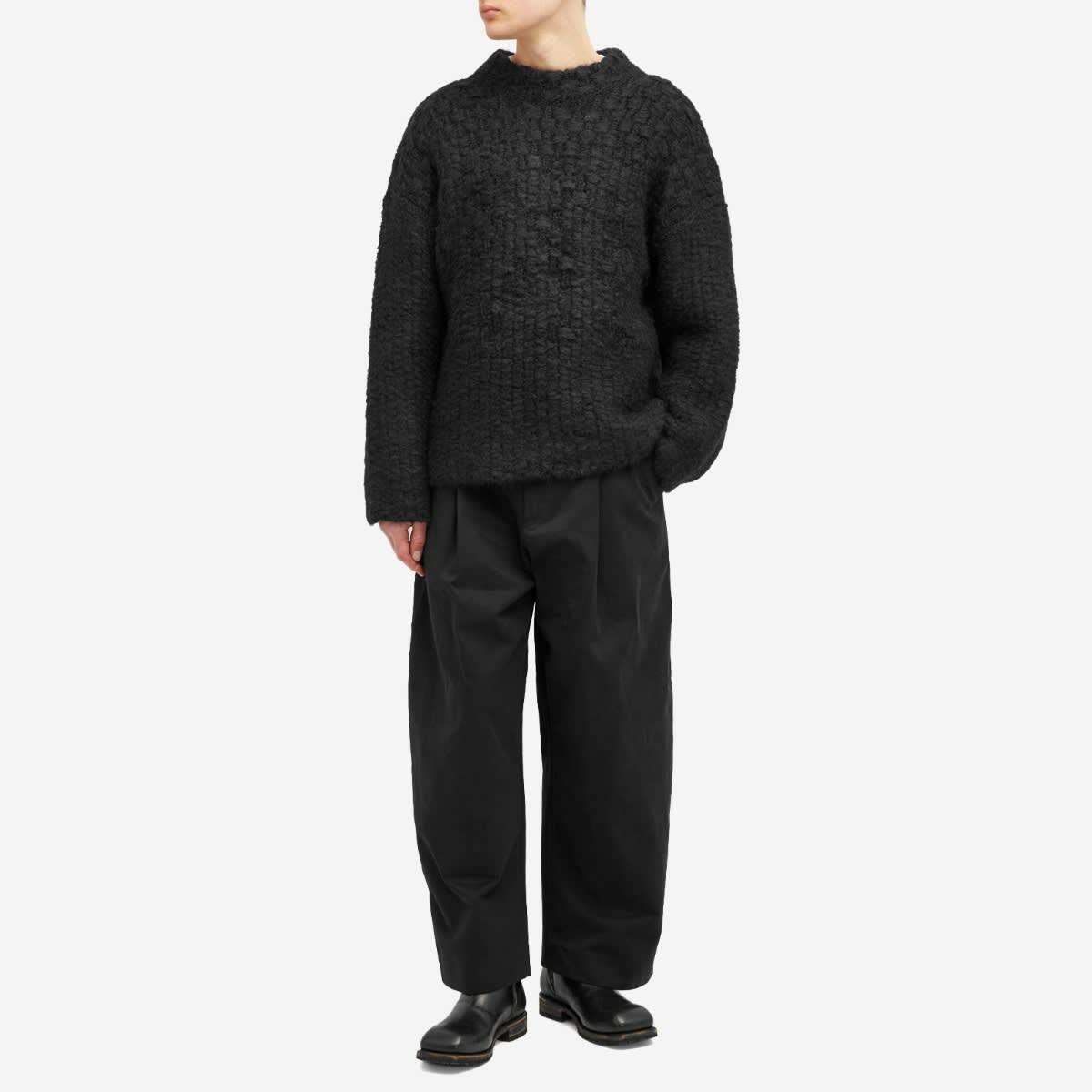 Jil Sander+ Men's Jil Sander Plus Mohair Knit Sweatshirt in Black