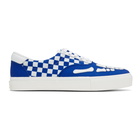 Amiri Blue and White Checkered Skeleton Toe Sneakers