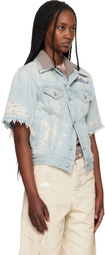 Acne Studios Blue Mended Denim Jacket
