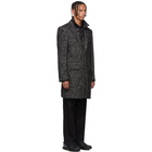 Mackage Black and White Tweed Skai Coat