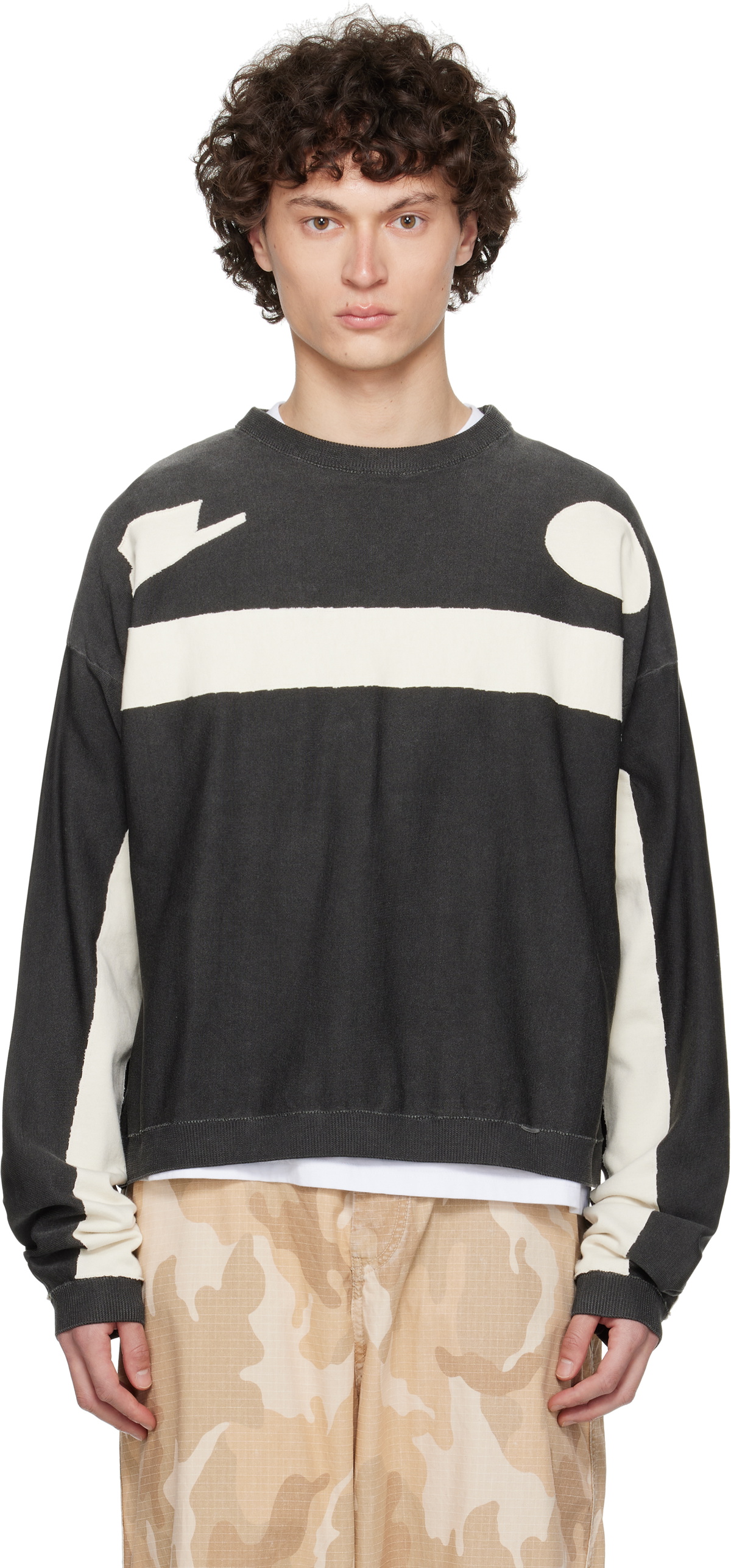 424 Black Soccer Knit Sweater 424