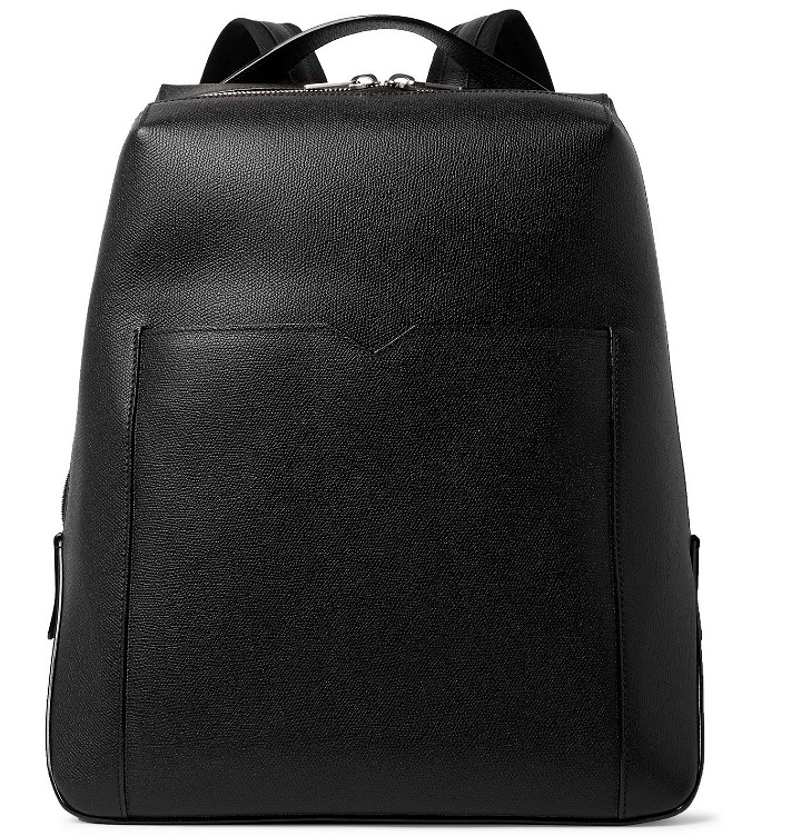 Photo: Valextra - Textured-Leather Backpack - Black