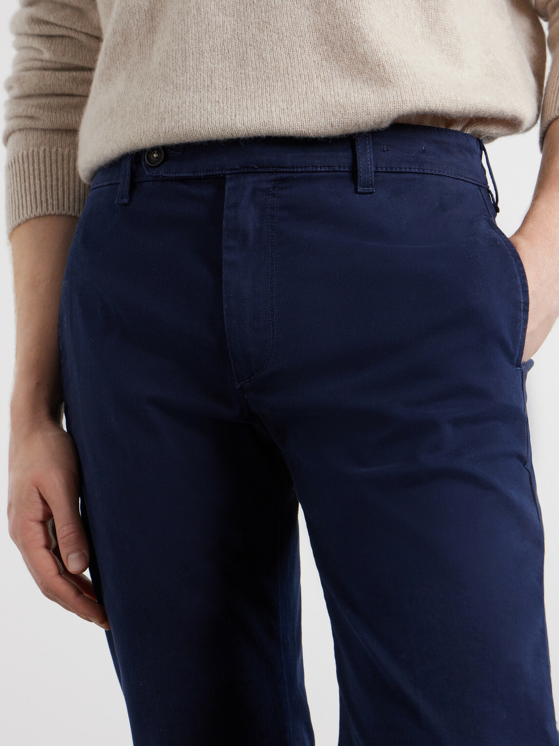 Massimo Alba - Winch Straight-Leg Cotton-Blend Twill Trousers - Blue