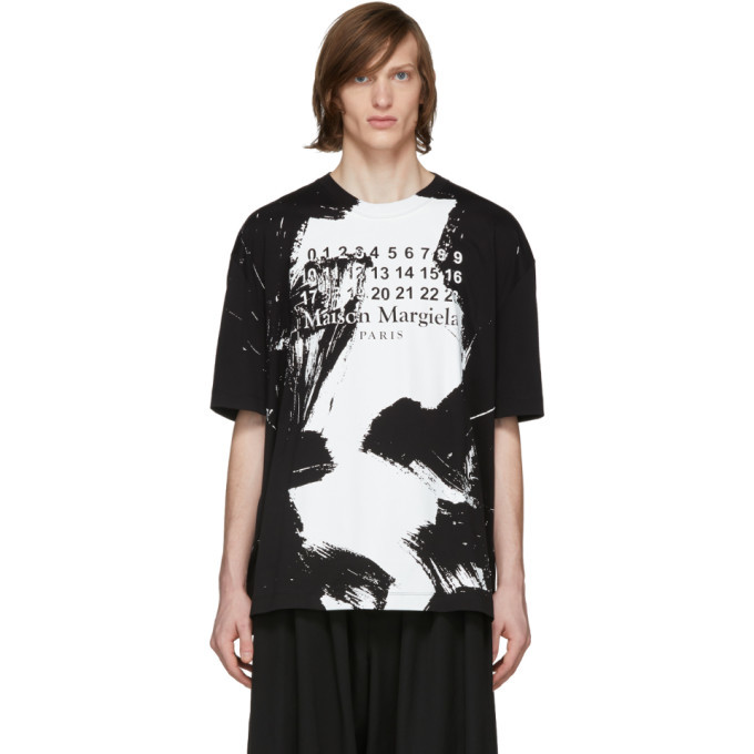 Photo: Maison Margiela Black Basic Numbers T-Shirt